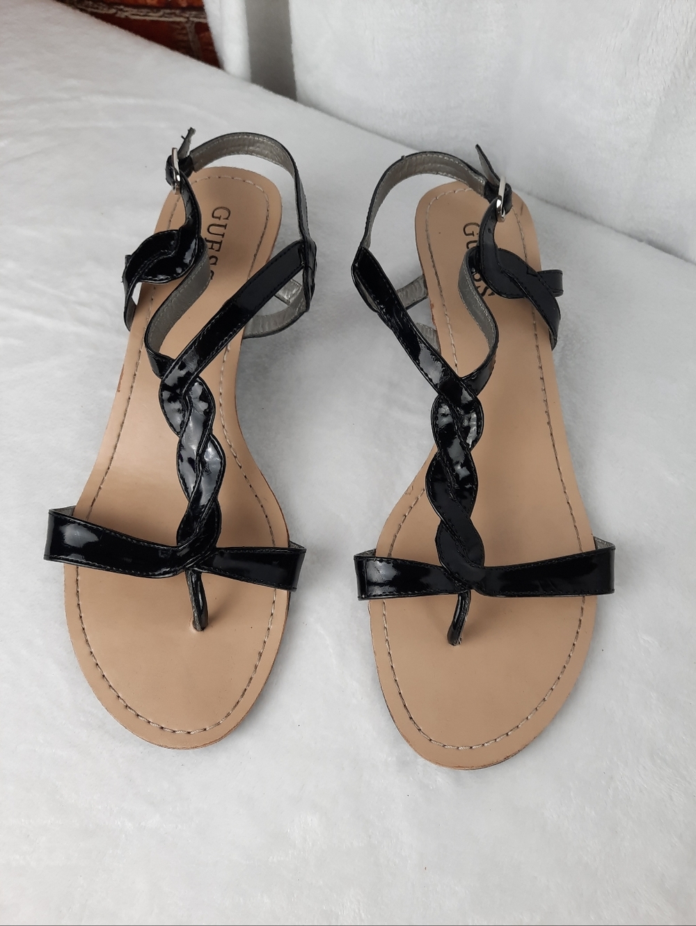 Guess Women's Black Strappy Sandals Size 10M